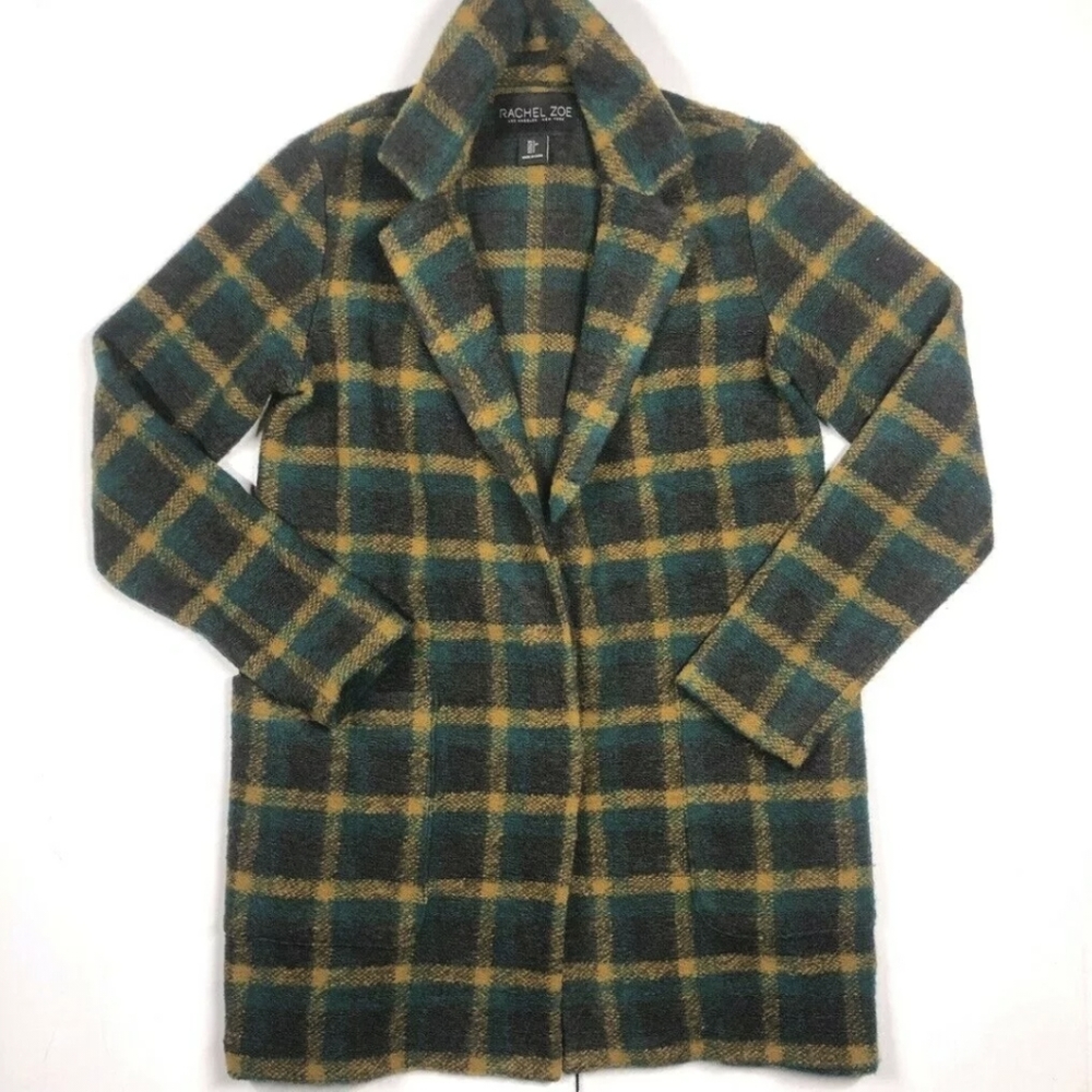 Rachel Zoe yellow and green coat